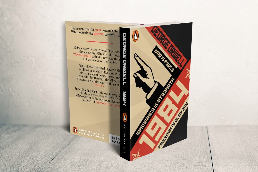 Constructivist 1984 book cover mockup